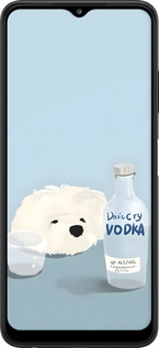 Силиконовый чехол Пес водка для Samsung Galaxy A22 5G A226B - 6368u-2581 изображение 
