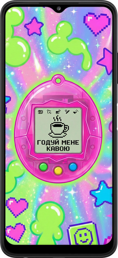 Силиконовый чехол Y2K Aesthetic Retro Pet: Годуй мене кавою для Samsung Galaxy A22 5G A226B - 6784u-2581 изображение 