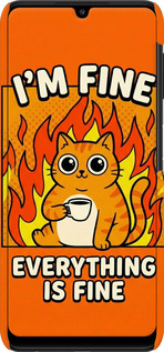 3D пластиковый матовый чехол Funny Cat для Samsung Galaxy M22 M225F - 6786m-2551 изображение 