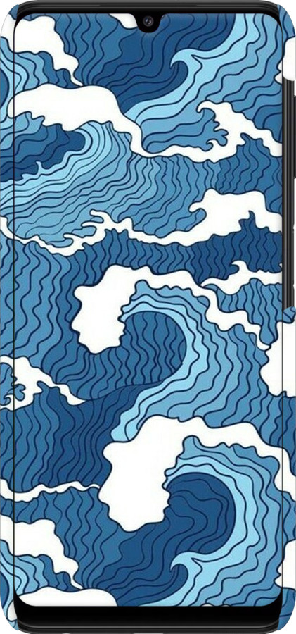 3D пластиковий матовий чехол Абстрактний малюнок морських хвиль для Samsung Galaxy M32 M325F - 6538m-2558 изображение 