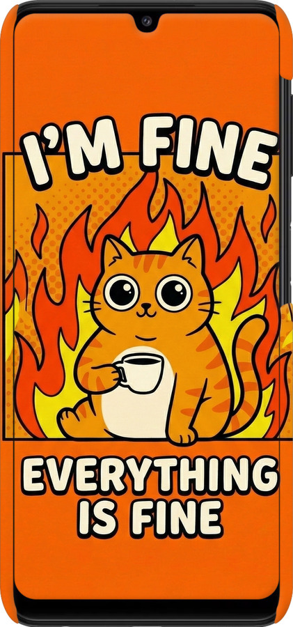 3D пластиковый матовый чехол Funny Cat для Samsung Galaxy M22 M225F - 6786m-2551 изображение 