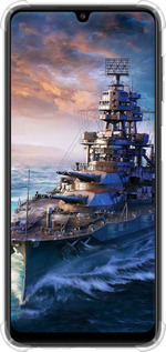 Силикон с усиленными углами чехол Военный корабль, world of tanks, wargaming для Samsung Galaxy M32 M325F - 6461sp-2558 изображение 