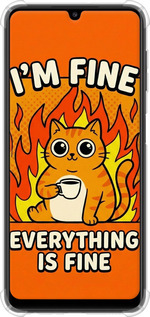 Силикон с усиленными углами чехол Funny Cat для Samsung Galaxy A22 A225F - 6786sp-2270 изображение 