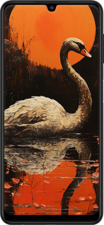 2D пластиковий чехол Лебідь для Samsung Galaxy M22 M225F - 5964t-2551 изображение 
