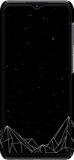 3D пластиковий матовий чехол Чорно білі абстрактні гори для Samsung Galaxy A23 A235F - 6437m-2587 изображение 