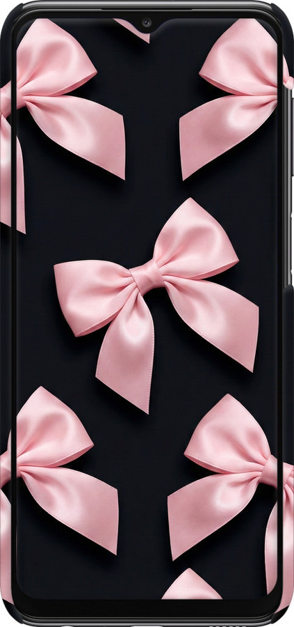3D пластиковый матовый чехол Coquette Ribbons Dark Coquette для Samsung Galaxy A23 A235F - 6767m-2587 изображение 
