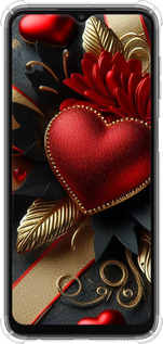 Силикон с усиленными углами чехол Сердечки v2 для Samsung Galaxy A23 A235F - 5832sp-2587 изображение 