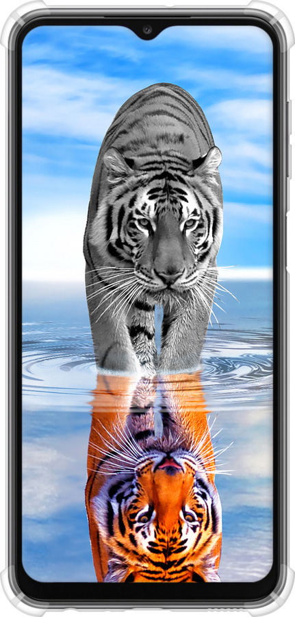 Силикон с усиленными углами чехол Тигр для Samsung Galaxy A23 A235F - 6016sp-2587 изображение 