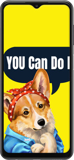 Силиконовый чехол чехол с корги You Can Do It для Samsung Galaxy A23 A235F - 6184u-2587 изображение 