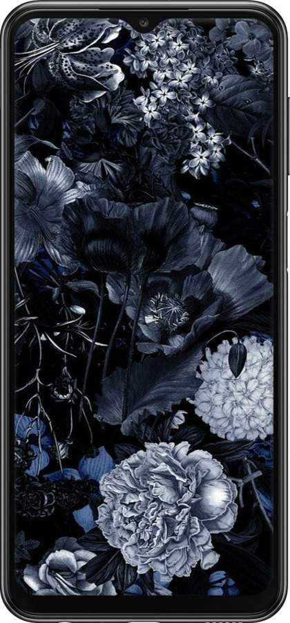 Силиконовый чехол Абстрактный цветочный рисунок в синих тонах для Samsung Galaxy A23 A235F - 6539u-2587 изображение 