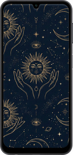 TPU чехол Celestial Harmony: Sun & Moon Gold Mystic Pattern для Samsung Galaxy A24 A245F - 6778b-3020 изображение 