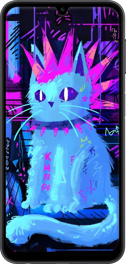 TPU чехол Кот панк для Samsung Galaxy A24 A245F - 6311b-3020 изображение 