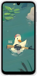 Силіконовий протиударний с посиленими кутами чехол Каченя з автоматом для Samsung Galaxy A24 A245F - 6356sp-3020 изображение 