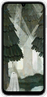 Силикон с усиленными углами чехол С изображением соснового леса и привидения для Samsung Galaxy A24 A245F - 6420sp-3020 изображение 