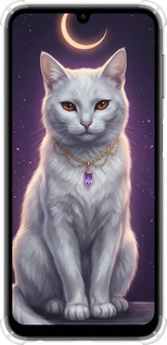 Силіконовий протиударний с посиленими кутами чехол Mystic White Cat Gothic Dark Purple Gold для Samsung Galaxy A24 A245F - 6805sp-3020 изображение 