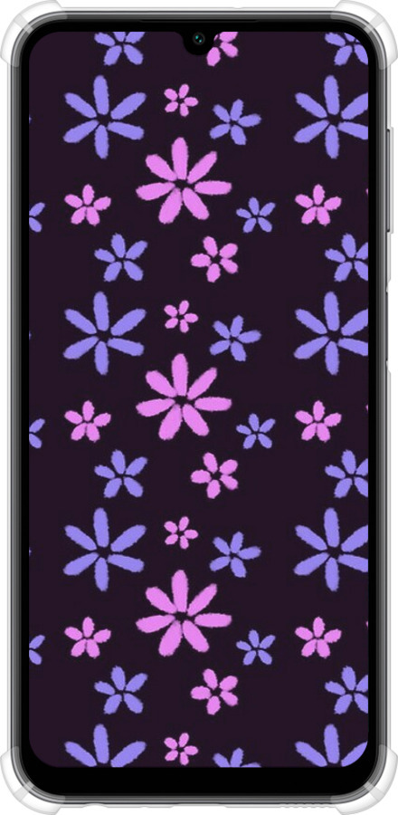 Силіконовий протиударний с посиленими кутами чехол з квітами для Samsung Galaxy A24 A245F - 6258sp-3020 изображение 