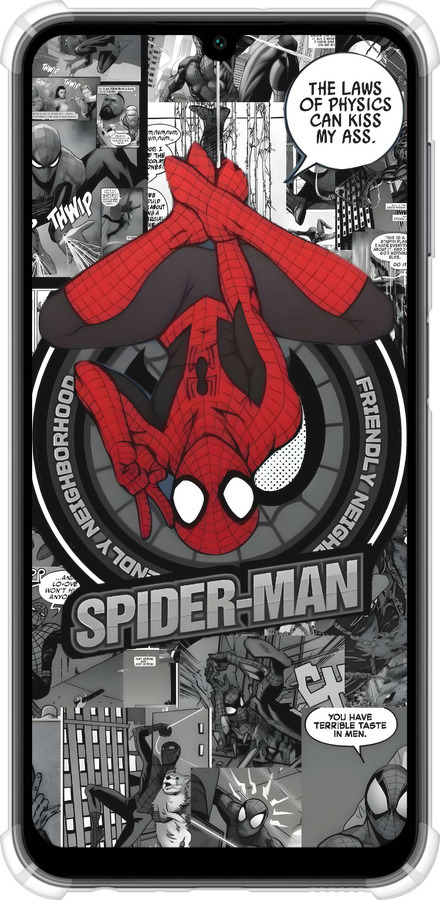 Силикон с усиленными углами чехол Человек паук для Samsung Galaxy A24 A245F - 6279sp-3020 изображение 