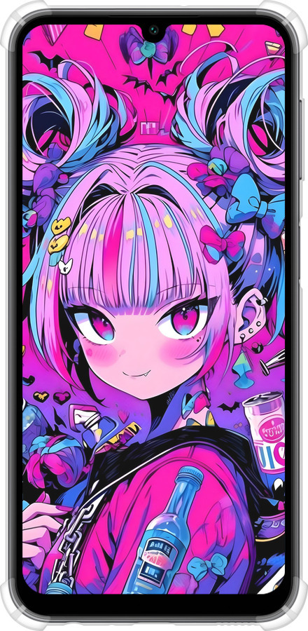 Силикон с усиленными углами чехол Аниме милаха для Samsung Galaxy A24 A245F - 6314sp-3020 изображение 