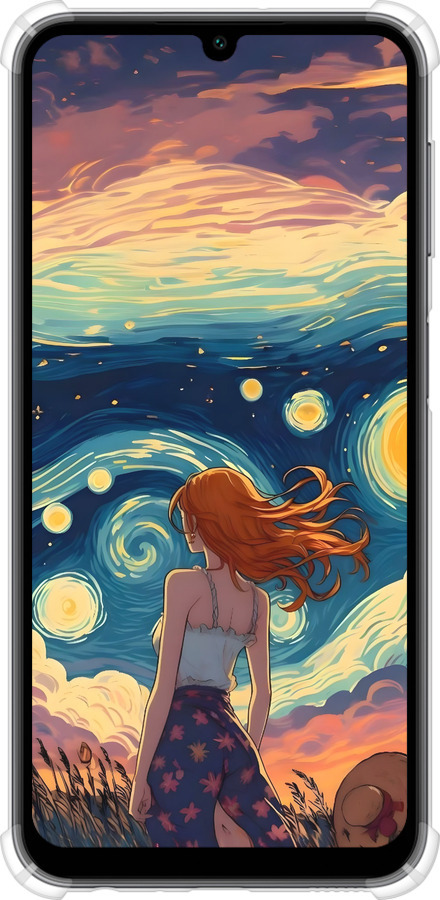 Силіконовий протиударний с посиленими кутами чехол Дівчина Арт для Samsung Galaxy A24 A245F - 6325sp-3020 изображение 