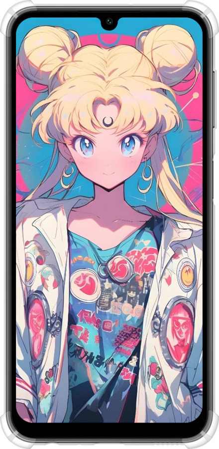 Силикон с усиленными углами чехол Сейлор Мун 2 для Samsung Galaxy A24 A245F - 6351sp-3020 изображение 