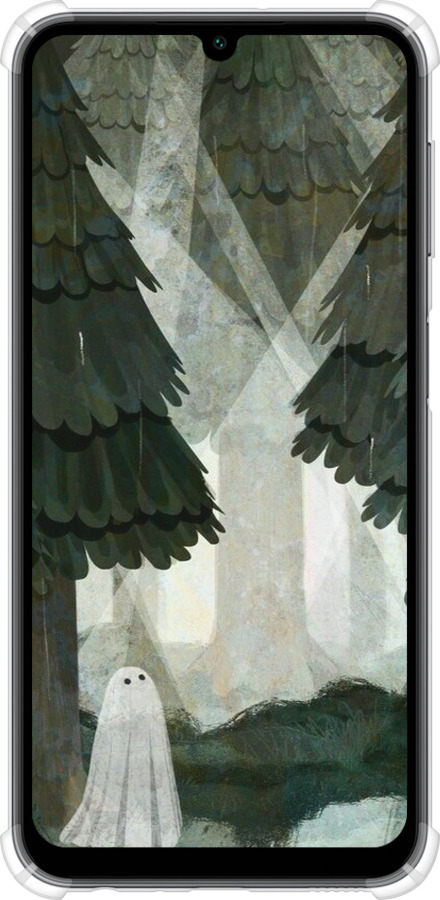 Силикон с усиленными углами чехол С изображением соснового леса и привидения для Samsung Galaxy A24 A245F - 6420sp-3020 изображение 