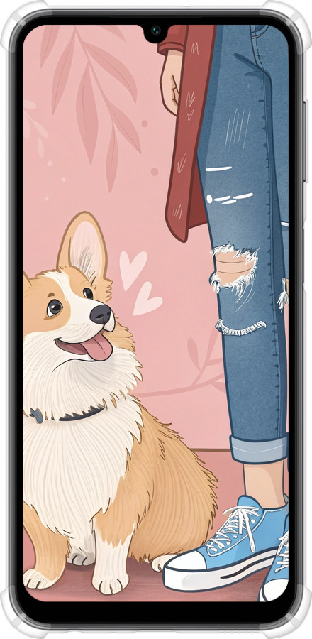 Силіконовий протиударний с посиленими кутами чехол Корги 3 для Samsung Galaxy A24 A245F - 6707sp-3020 изображение 