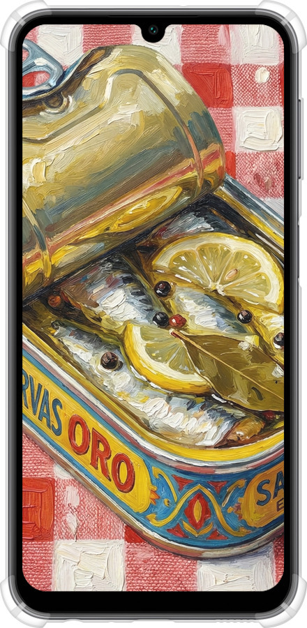 Силіконовий протиударний с посиленими кутами чехол Vintage Sardine Tin Phone для Samsung Galaxy A24 A245F - 6772sp-3020 изображение 