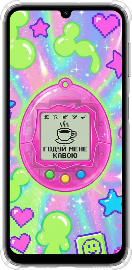 Силикон с усиленными углами чехол Y2K Aesthetic Retro Pet: Годуй мене кавою для Samsung Galaxy A24 A245F - 6784sp-3020 изображение 