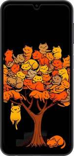 Силіконовий чехол Дерево та котики для Samsung Galaxy A24 A245F - 6516u-3020 изображение 