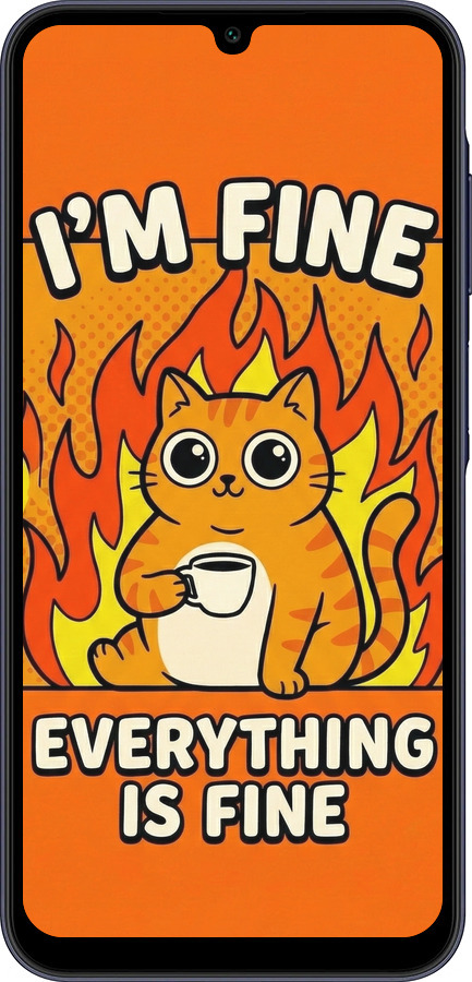 TPU чехол Funny Cat для Samsung Galaxy A25 5G - 6786b-3495 изображение 