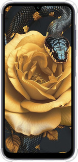 Силіконовий протиударний с посиленими кутами чехол Black snake and golden rose для Samsung Galaxy A25 5G - 6068sp-3495 изображение 
