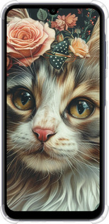 Силикон с усиленными углами чехол Cats and flowers для Samsung Galaxy A25 5G - 6069sp-3495 изображение 