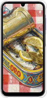 Силикон с усиленными углами чехол Vintage Sardine Tin Phone для Samsung Galaxy A25 5G - 6772sp-3495 изображение 