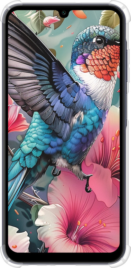 Силіконовий протиударний с посиленими кутами чехол Казкова колібрі для Samsung Galaxy A25 5G - 6051sp-3495 изображение 