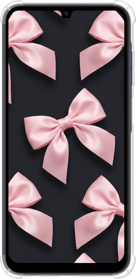 Силикон с усиленными углами чехол Coquette Ribbons Dark Coquette для Samsung Galaxy A25 5G - 6767sp-3495 изображение 