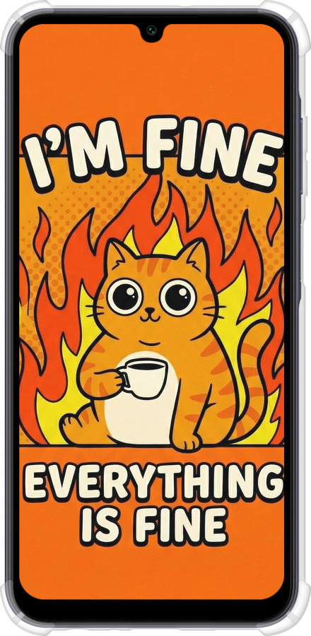 Силикон с усиленными углами чехол Funny Cat для Samsung Galaxy A25 5G - 6786sp-3495 изображение 