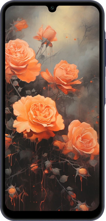 Силіконовий чехол Оранжеві троянди для Samsung Galaxy A25 5G - 5944u-3495 изображение 