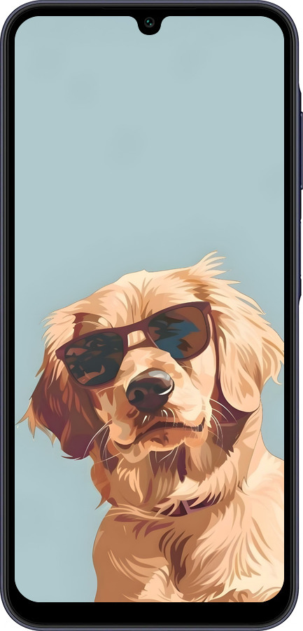 Силіконовий чехол Пес в очках для Samsung Galaxy A25 5G - 6381u-3495 изображение 