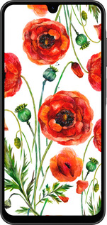 Силиконовый чехол Нарисованные маки для Samsung Galaxy A26 - 4278u-3881 изображение 