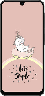 Силиконовый чехол Единорожка в пончике для Samsung Galaxy A26 - 4282u-3881 изображение 