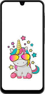 Силиконовый чехол Единорог в очках для Samsung Galaxy A26 - 4879u-3881 изображение 