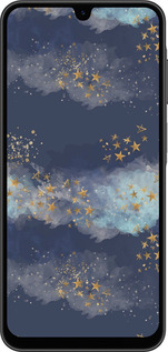 Силиконовый чехол Ночь золотые звезды для Samsung Galaxy A26 - 5421u-3881 изображение 