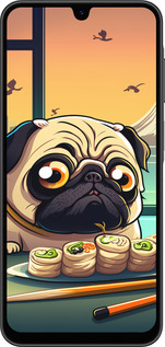 Силиконовый чехол Мопс и суши для Samsung Galaxy A26 - 5588u-3881 изображение 
