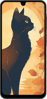 Силиконовый чехол Черная кошка v2 для Samsung Galaxy A26 - 5830u-3881 изображение 