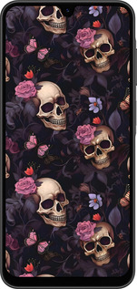 Силіконовий чехол Черепи та троянди для Samsung Galaxy A26 - 6316u-3881 изображение 