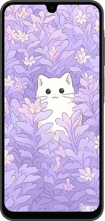 Силиконовый чехол Котик в цветах для Samsung Galaxy A26 - 6390u-3881 изображение 