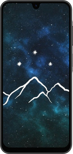 Силиконовый чехол Горы и звезды нарисованы на фоне галактики для Samsung Galaxy A26 - 6490u-3881 изображение 