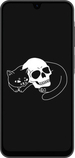 Силиконовый чехол С изображением кота и черепа для Samsung Galaxy A26 - 6491u-3881 изображение 