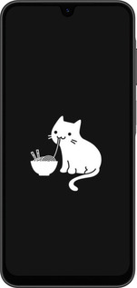 Силіконовий чехол Милий кіт на чорному фоні для Samsung Galaxy A26 - 6528u-3881 изображение 