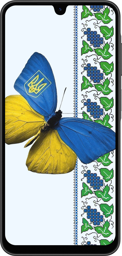 Силиконовый чехол Желто-голубая бабочка для Samsung Galaxy A26 - 1054u-3881 изображение 